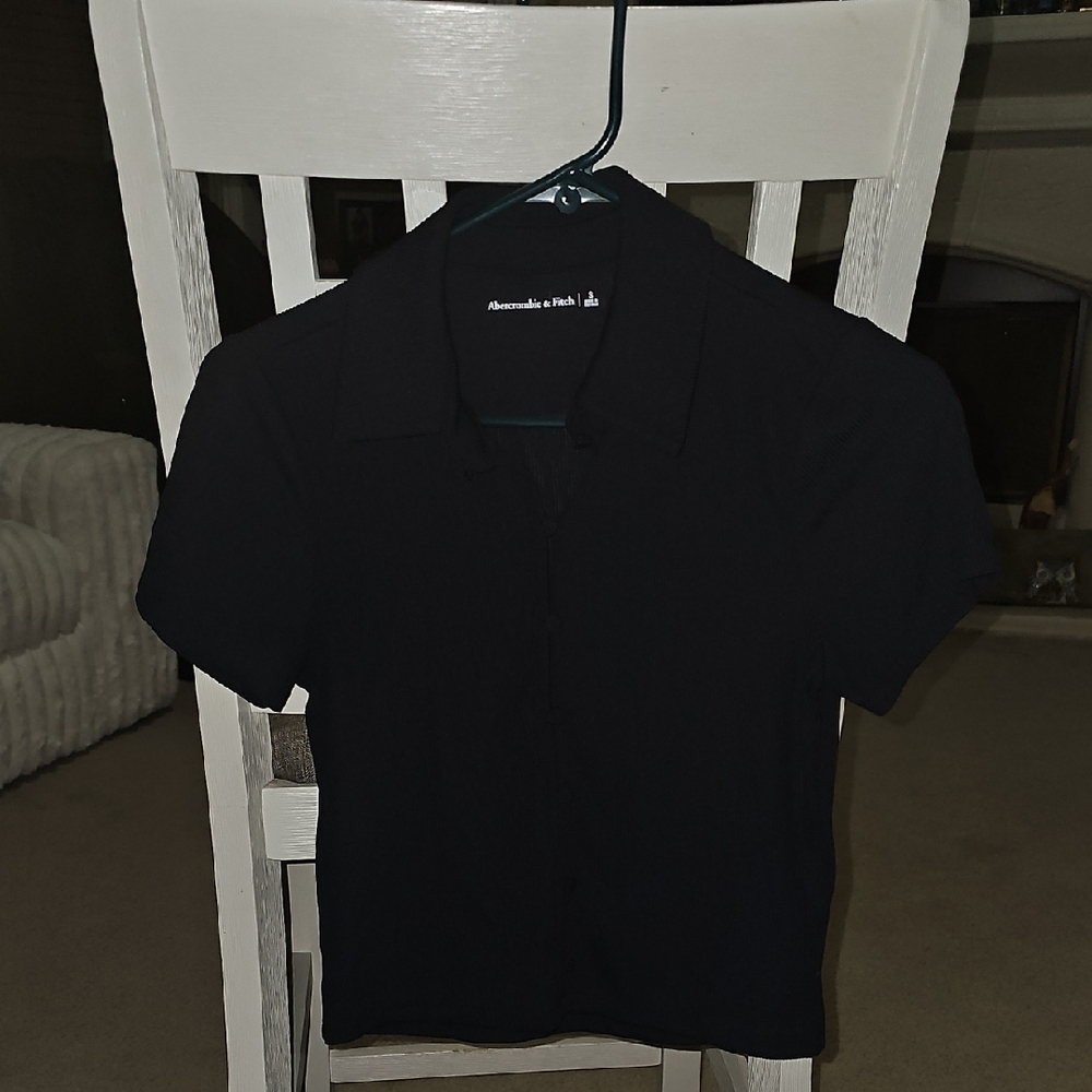 Abercrombie & Fitch Midnight Black Polo ⚡️